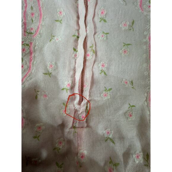 Winnie The‎ Pooh Girls Dress Size 6 Pink Embroidered Gauze Lined Vintage READ - Picture 13 of 13